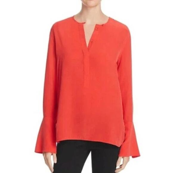 Equipment Kenley Silk Flare Sleeve Blouse - Picture 2 of 10